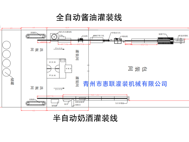 全自動葡萄酒醬油灌裝生產線